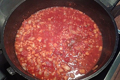Bolognese von roten Linsen 43