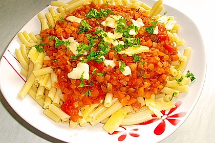 Bolognese von roten Linsen 9