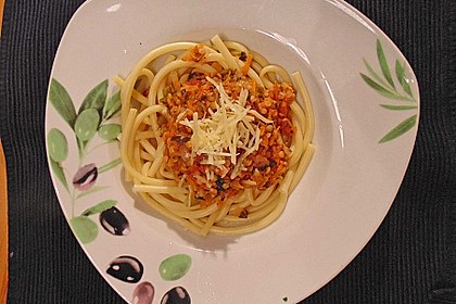Bolognese von roten Linsen 33