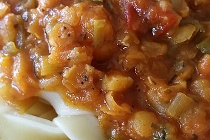 Bolognese von roten Linsen 12