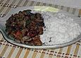 Rindfeisch mit Zwiebeln und Paprika