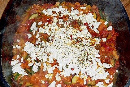 Puten - Parmesan - Schnitzel mit Feta - Gem&uuml;sepfanne 1