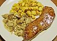 Rinderh&uuml;ftsteak Stroganoff