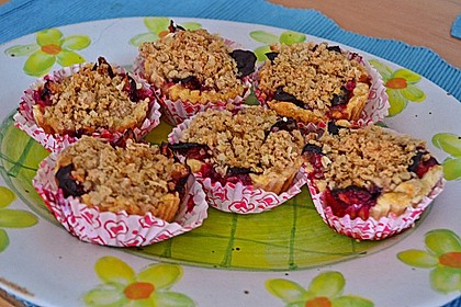 Zwetschgentörtchen mit Haferflockenstreuseln 10
