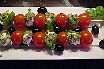 Mozzarella - Tomaten Spieße 4