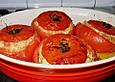 Tomaten gef&uuml;llt mit Risotto - Schafsk&auml;se