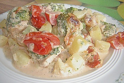 Kartoffelauflauf mit Brokkoli und Tomaten 16