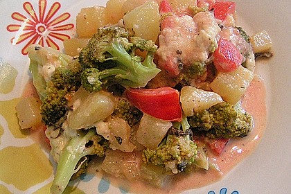 Kartoffelauflauf mit Brokkoli und Tomaten 10