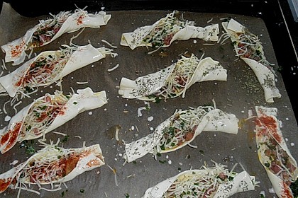 Bl&auml;tterteig - Schinken - Stangen 1