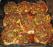 Schweinefiletmedaillons mit Parmesan - Tomaten - Kruste (Bild)