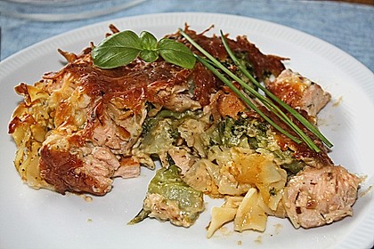 Lachs - Nudelauflauf