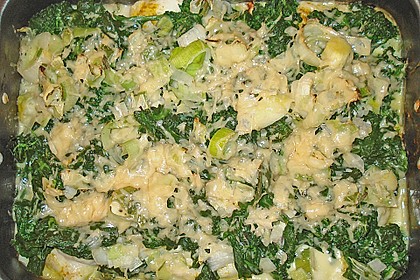 Fisch - Kartoffel - Auflauf mit Spinat und Knoblauch 5