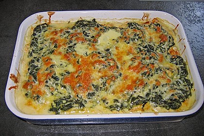 Fisch - Kartoffel - Auflauf mit Spinat und Knoblauch 10