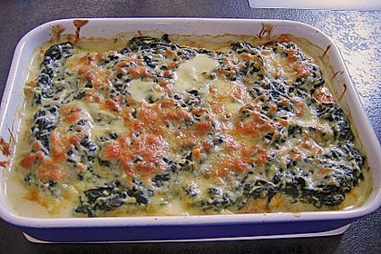 Fisch - Kartoffel - Auflauf mit Spinat und Knoblauch 11