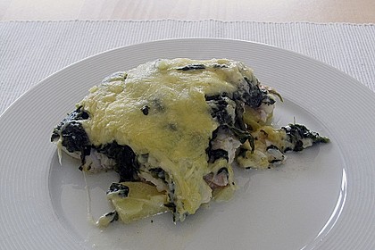 Fisch - Kartoffel - Auflauf mit Spinat und Knoblauch 15