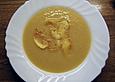 Apfel - Selleriesuppe mit glacierten Apfelspalten und Zimt