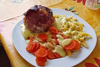 Falsche Hasen mit Senfsoße 9
