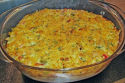 Bester bunter Nudelauflauf mit Mais und Paprika 5