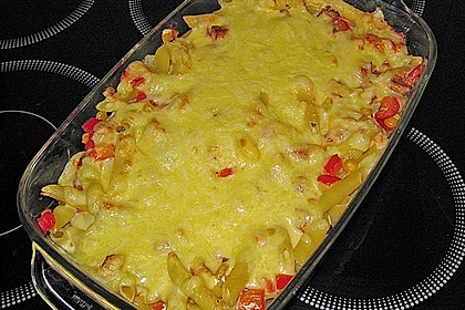 Bester bunter Nudelauflauf mit Mais und Paprika 6
