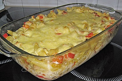 Bester bunter Nudelauflauf mit Mais und Paprika 7