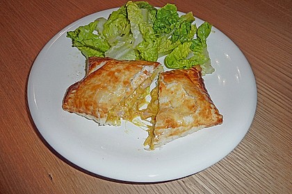 Schinken - K&auml;se Bl&auml;tterteigtaschen 9