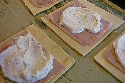 Schinken - K&auml;se Bl&auml;tterteigtaschen 15