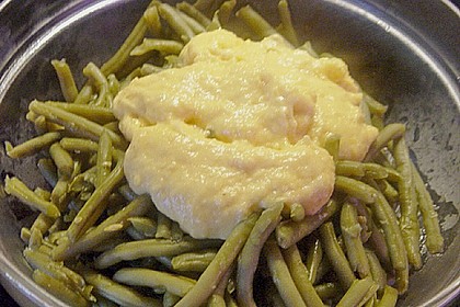 Filetbohnen mit Zitronensauce