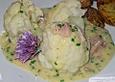 Blumenkohl mit K&auml;se - Kr&auml;uter - Sauce
