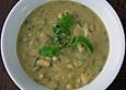 Kartoffelsuppe mit Apfel und Rucola