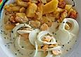 Bratkartoffeln mit Eiersalat