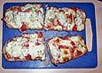 Ciabatta &aacute; la Bruschetta, mit Mozzarella &uuml;berbacken