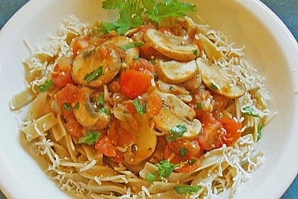 Tagliatelle mit Pilzen