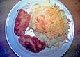Bandnudeln mit M&ouml;hrencreme und Parmesanschnitzelchen