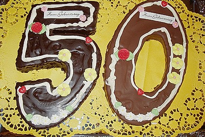 Bunter Geburtstagskuchen mit Waffelr&ouml;llchen - Mandel - Kerzen 23