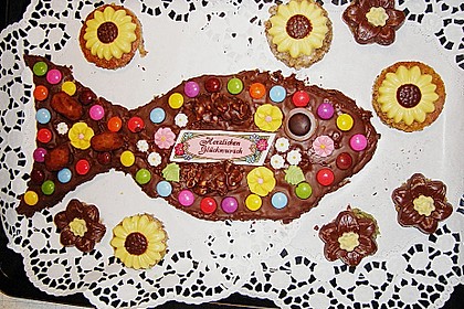 Bunter Geburtstagskuchen mit Waffelr&ouml;llchen - Mandel - Kerzen 26