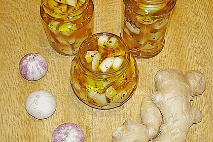 Eingelegter Knoblauch mit Ingwer 1