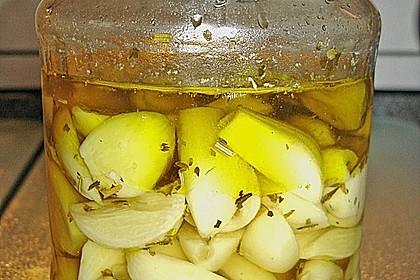 Eingelegter Knoblauch mit Ingwer 4