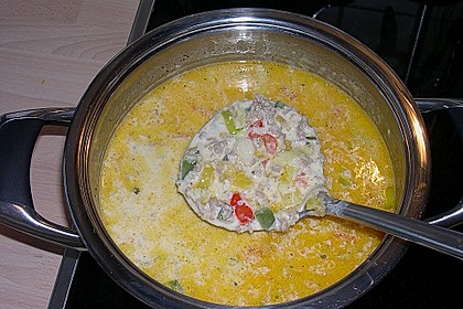Bunte K&auml;sesuppe