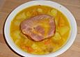 Kasseler auf K&uuml;rbis - Kartoffelgem&uuml;se