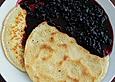 Eierpfannkuchen mit Blaubeeren