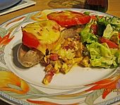 Gef&uuml;llte &uuml;berbackene Knackwurst (Bild)