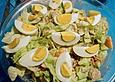 Gemischter Salat mit Eiern und Thunfisch