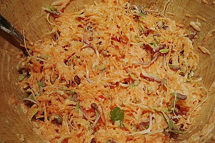 Karotten - Apfel - Rohkostsalat mit Mungobohnensprossen 3