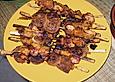H&auml;hnchen-Ananas Spie&szlig;e