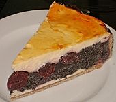 Mohn - K&auml;sekuchen mit Kirschen (Bild)