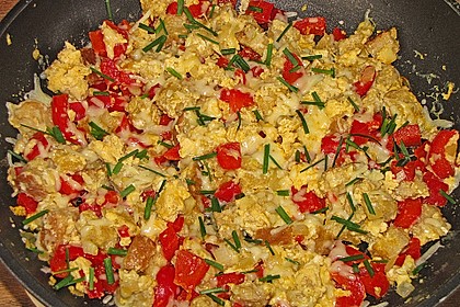Bunte �Altes Brot� � Paprika � Pfanne 1