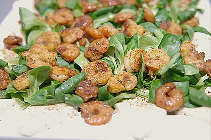 Marinierte gegrillte Garnelen mit Feldsalat 2