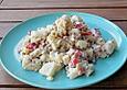 Kartoffel - Linsen - Salat mit Paprika, Apfel und K&auml;se
