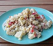 Kartoffel - Linsen - Salat mit Paprika, Apfel und K&auml;se (Bild)