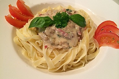 Tagliatelle mit Sahne-Pilzsauce 10